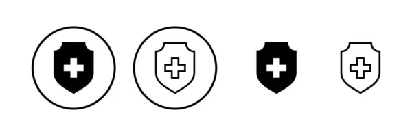 Health Insurance Icon Vector Illustration Insurance Document Sign Symbol — Stock Vector