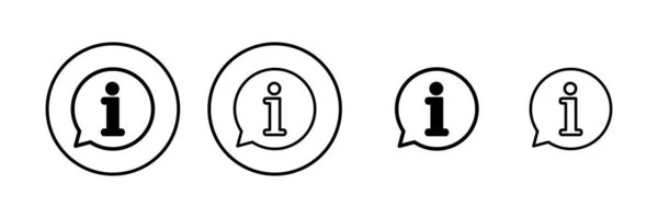 Icono Signo Información Ilustración Vector Sobre Nosotros Signo Símbolo Icono — Archivo Imágenes Vectoriales