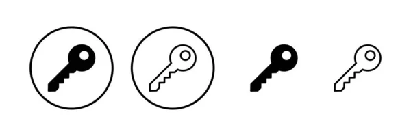 Illustration Vectorielle Icônes Clés Signe Symbole Clés — Image vectorielle