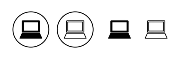 Ilustracja Wektora Laptopa Oznaczenie Symbol Komputera — Wektor stockowy