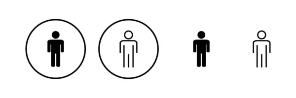 Man Icon Vector Illustration 표시와 인간의 — 스톡 벡터