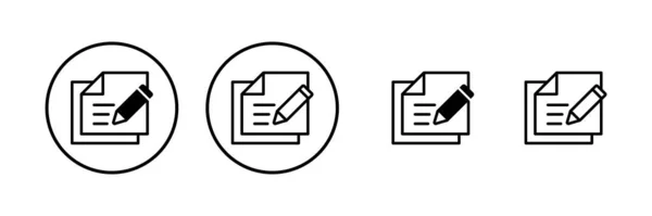 Note Icon Vector Illustration Notepad Sign Symbol — ストックベクタ