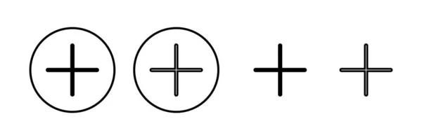 Illustration Vectorielle Icône Ajouter Signe Symbole — Image vectorielle