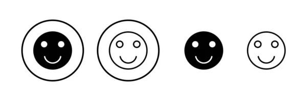 Sonrisa Icono Vector Ilustración Sonrisa Icono Emoticono Señal Retroalimentación Símbolo — Archivo Imágenes Vectoriales