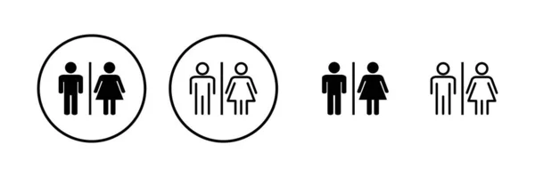 Ilustracja Wektora Toalety Dziewczyny Chłopcy Toalety Znak Symbol Znak Łazienki — Wektor stockowy