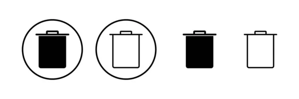 ゴミ箱アイコンベクトルイラスト ゴミ箱のアイコンだ 記号と記号を削除する — ストックベクタ