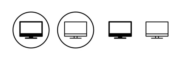 Εικονίδιο Τηλεόρασης Διανυσματική Απεικόνιση Τηλεοπτικό Σήμα Και Σύμβολο — Διανυσματικό Αρχείο