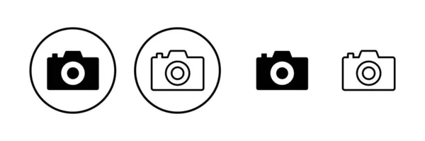 Піктограма Камери Векторні Ілюстрації Знак Фотоапарата Символ Значок Фотографії — стоковий вектор