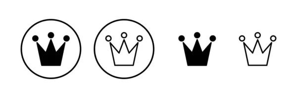 Ilustração Vetor Ícone Coroa Sinal Coroa Símbolo — Vetor de Stock
