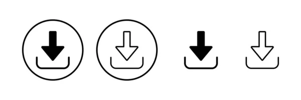 Pobierz Ilustrację Wektora Ikony Pobierz Znak Symbol — Wektor stockowy