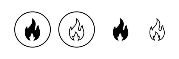 火災アイコンベクトルイラスト 火の記号と記号 — ストックベクタ