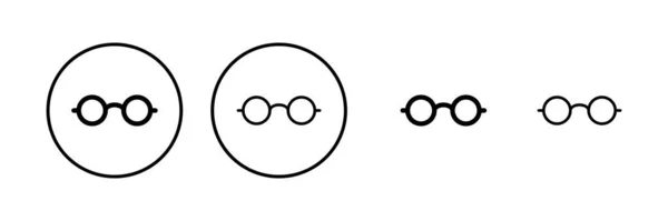 Illustrazione Vettoriale Icona Occhiali Segno Simbolo Degli Occhiali — Vettoriale Stock
