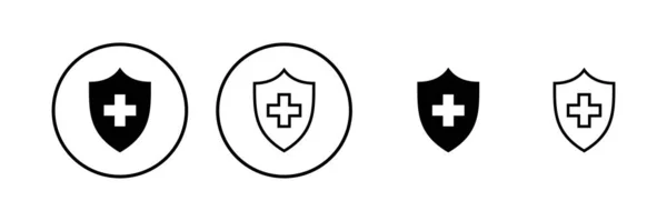Sjukförsäkring Ikon Vektor Illustration Skylt Och Symbol För Försäkringsdokument — Stock vektor