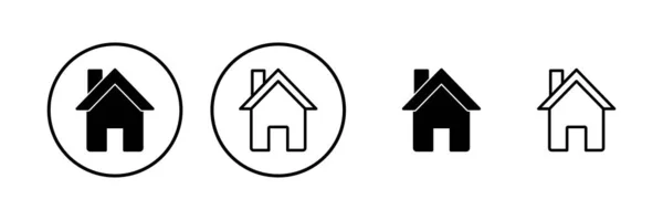 Εικονογράφηση Διανύσματος Εικονιδίου Σήμα Και Σύμβολο Σπιτιού — Διανυσματικό Αρχείο
