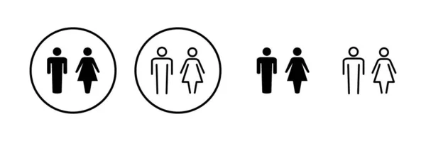 Εικονίδιο Άνδρα Και Γυναίκας Διανυσματική Απεικόνιση Ανδρικό Και Θηλυκό Σημάδι — Διανυσματικό Αρχείο