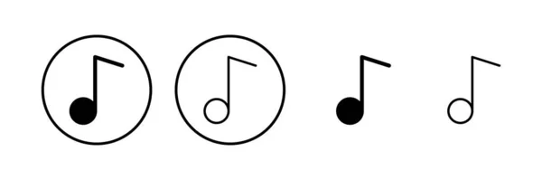 Musik Ikon Vektor Illustration Notera Musik Tecken Och Symbol — Stock vektor