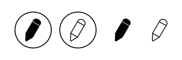 Illustrazione Vettoriale Icona Matita Segno Simbolo Della Penna Modifica Vettore — Vettoriale Stock