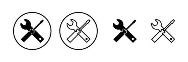 Outils Réparation Icône Vectorielle Illustration Signe Symbole Outil Icône Réglage — Image vectorielle