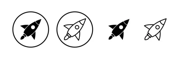 ロケットアイコンベクトルイラスト 起動記号と記号 ロケットランチャーのアイコン — ストックベクタ