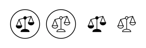 スケールアイコンベクトルイラスト 法規模のアイコン 正義のサインとシンボル — ストックベクタ