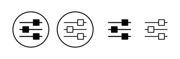 Paramètre Illustration Vectorielle Icône Paramètres Rouage Signe Symbole Signe Engrenage — Image vectorielle