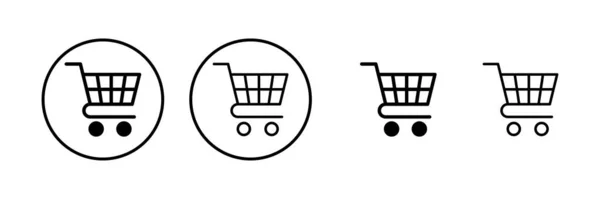 Alışveriş Ikonu Vektör Illüstrasyonu Alışveriş Arabası Işareti Sembol Trolley Simgesi — Stok Vektör
