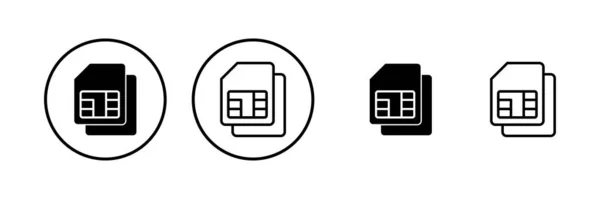 Ilustracja Wektora Karty Sim Podwójny Znak Karty Sim Symbol — Wektor stockowy