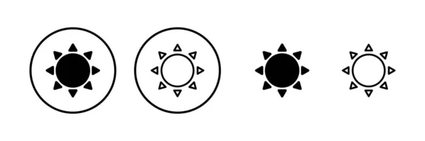 Illustrazione Vettoriale Icona Del Sole Segno Luminosità Simbolo — Vettoriale Stock