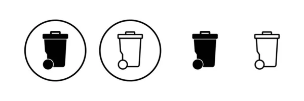 Abbildung Des Trash Icon Vektors Mülleimer Symbol Zeichen Und Symbol — Stockvektor