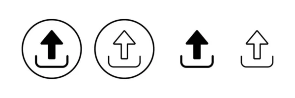 Subir Ilustración Vector Icono Signo Símbolo Datos Carga — Vector de stock