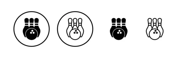 Bowling Ikon Vektor Illustration Bowlingklot Och Pin Tecken Och Symbol — Stock vektor