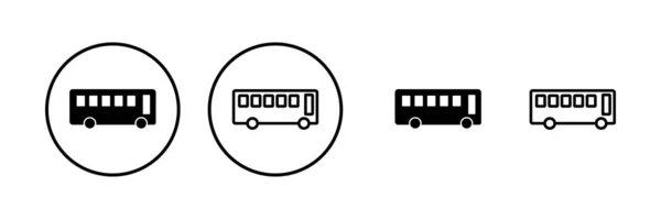 バスアイコンベクトルイラスト バスの標識と記号 輸送記号 — ストックベクタ