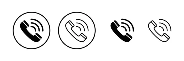 Виклик Піктограми Векторна Ілюстрація Телефонний Знак Символ Значок Телефону Яжіться — стоковий вектор