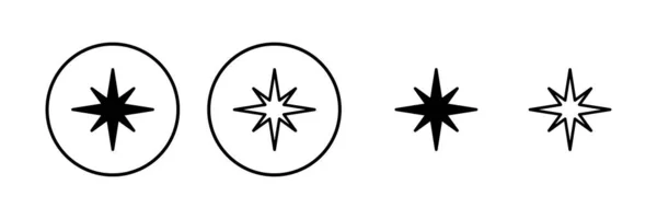 Illustration Vectorielle Icône Boussole Flèche Boussole Icône Signe Symbole — Image vectorielle