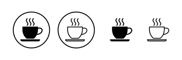 Ilustracja Wektora Filiżanki Kawy Filiżanka Kawy Znak Symbol — Wektor stockowy