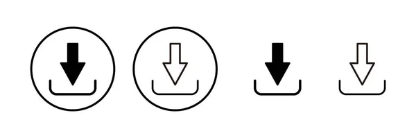 Descargar Ilustración Vector Icono Descargar Signo Símbolo — Archivo Imágenes Vectoriales