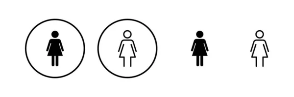 Female Icon Vector Illustration Woman Sign Symbol — Stock Vector
