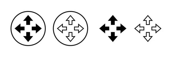 Icono Pantalla Completa Ilustración Vectorial Expanda Signo Símbolo Pantalla Completa — Vector de stock