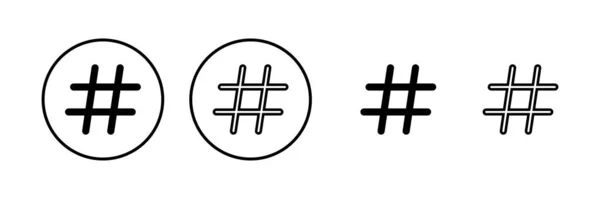 Hashtag Ikon Vektor Illustration Hashtag Tecken Och Symbol — Stock vektor