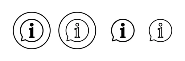 Інформаційний Знак Значок Векторна Ілюстрація Про Нас Знак Символ Значок — стоковий вектор