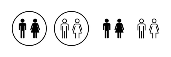 Illustration Vectorielle Icônes Homme Femme Signe Symbole Masculin Féminin Filles — Image vectorielle