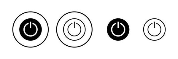 Ilustracja Wektora Mocy Znak Symbol Wyłącznika Zasilania Energia Elektryczna — Wektor stockowy