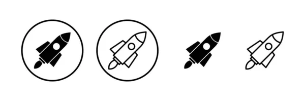 Ilustrace Vektoru Rakety Spouštěcí Znak Symbol Ikona Raketometu — Stockový vektor