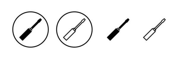 Illustration Vectorielle Icône Tournevis Outils Signe Symbole — Image vectorielle