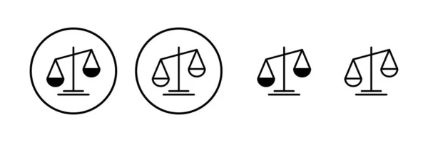 Zvětšuje Vektorovou Ilustraci Ikony Ikona Měřítka Práva Značka Symbol Spravedlnosti — Stockový vektor