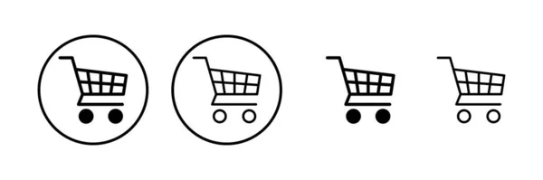 Ilustracja Wektora Zakupów Znak Symbol Wózka Ikona Wózka — Wektor stockowy