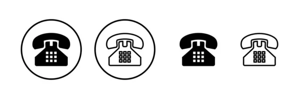 Ilustração Vetor Ícone Telefone Sinal Telefone Símbolo — Vetor de Stock