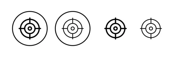 Целевая Векторная Иллюстрация Значка Цель Вектор Значок Цель Маркетинговый Знак — стоковый вектор