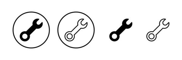 Illustration Vectorielle Icône Clé Icône Réparation Outils Signe Symbole — Image vectorielle