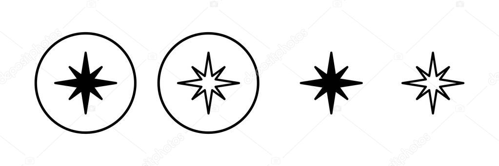 Compass icon vector illustration. arrow compass icon sign and symbol
